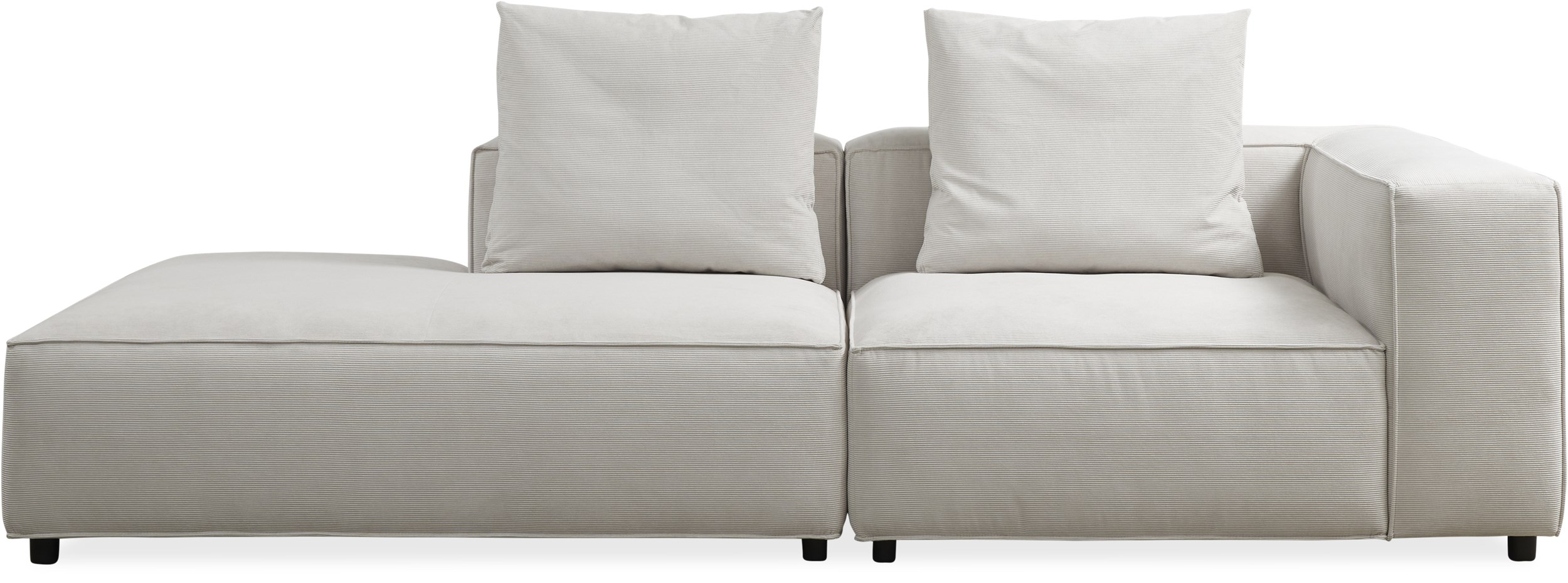 Nordstrom sofa med pufafslutning 