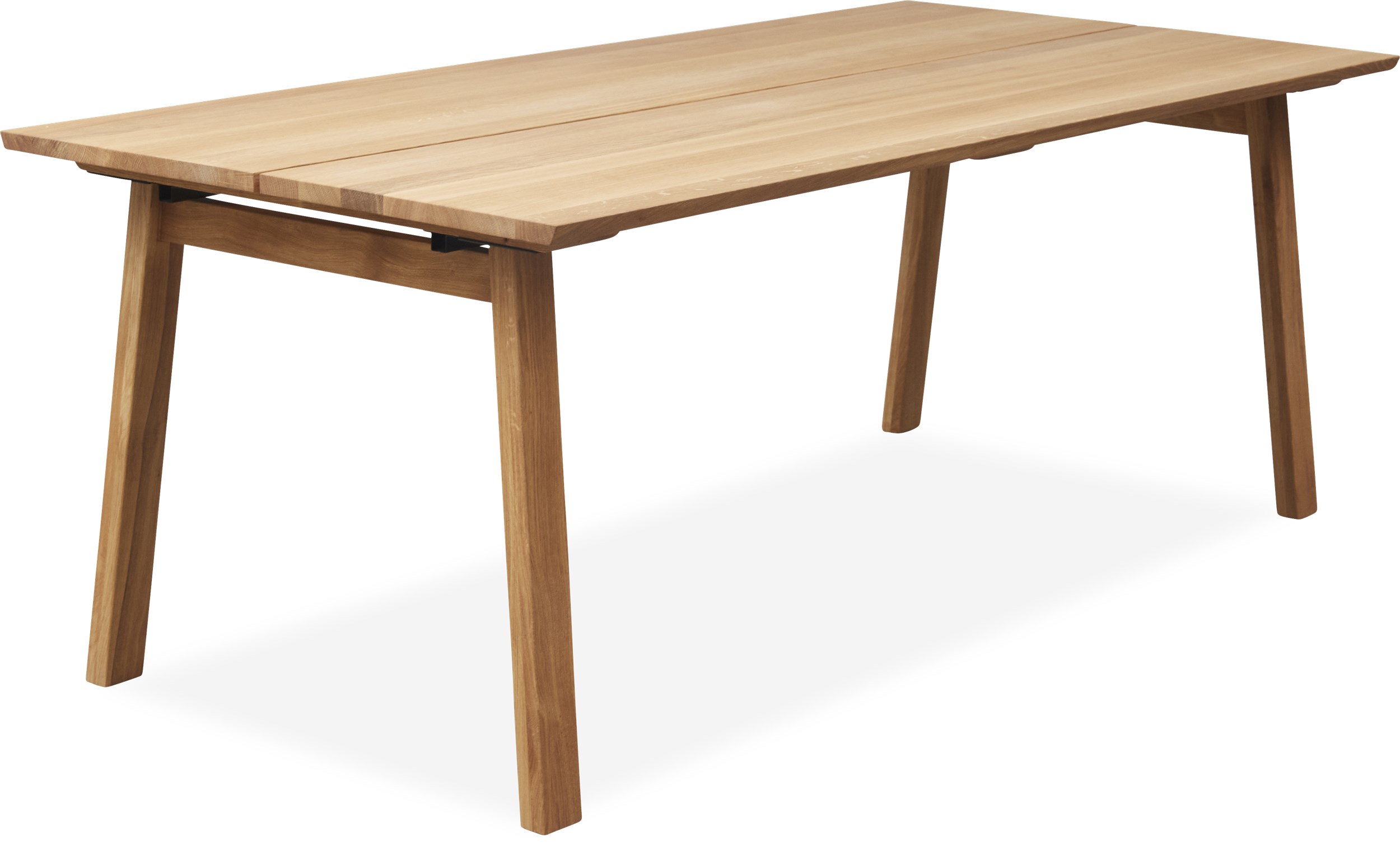 Real Spisebord 200 x 95 x 75 cm, plade + ben i lyst træ