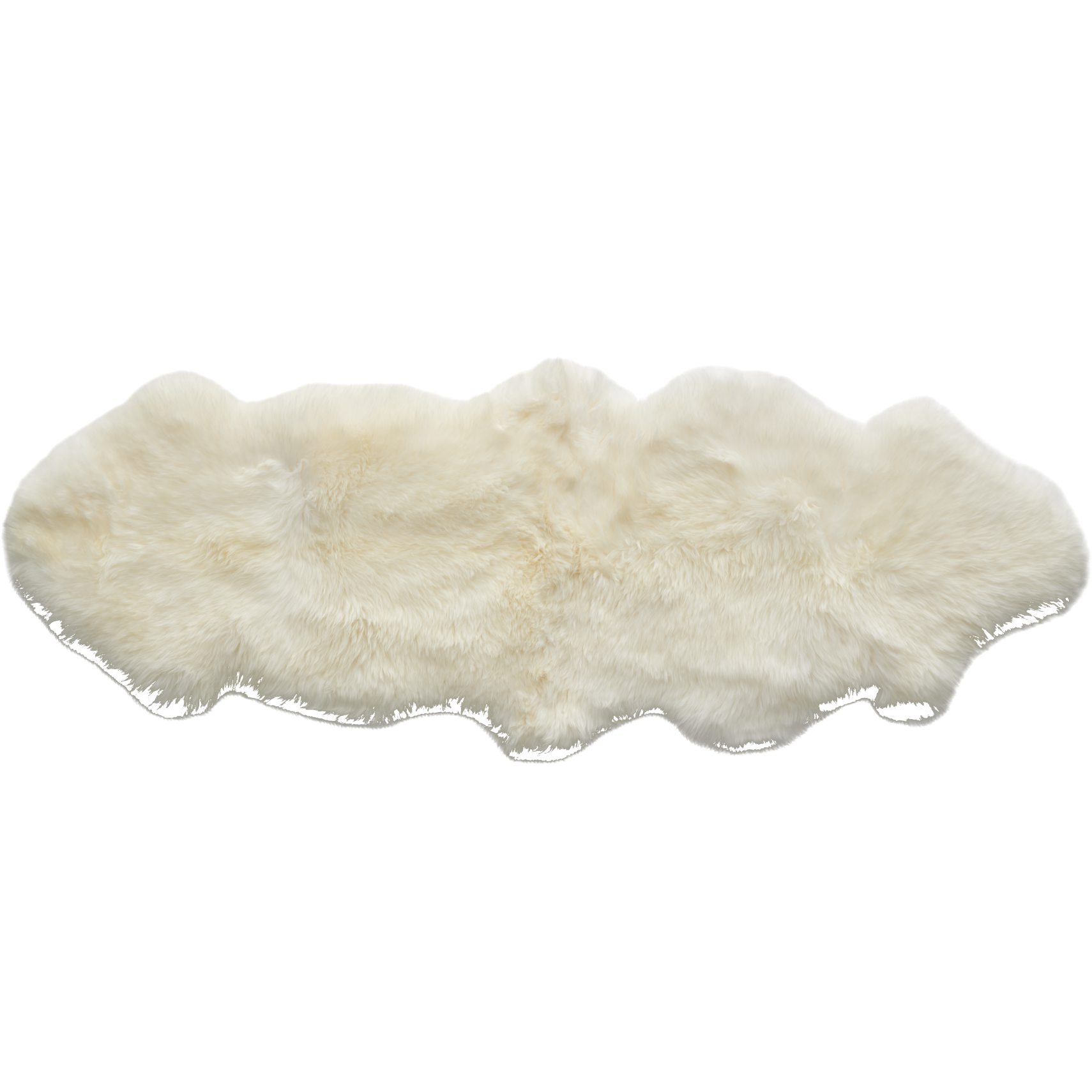 Lamb XL 60 x 160 cm lammeskind - Korthåret hvid uld