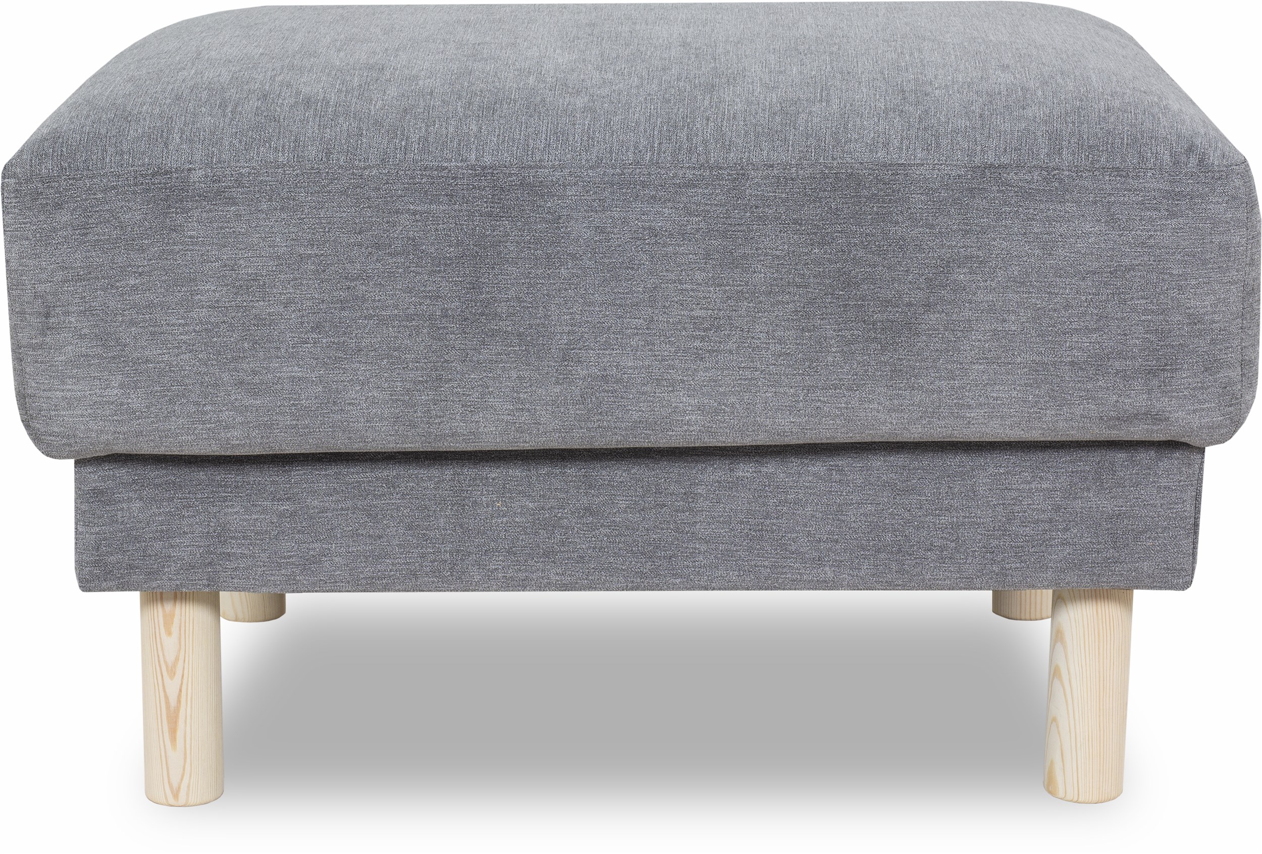 Cleveland Sofa puf - Soft 450 Grey stof, Ben i hvidolieret fyrretræ og sæde i polyetherskum