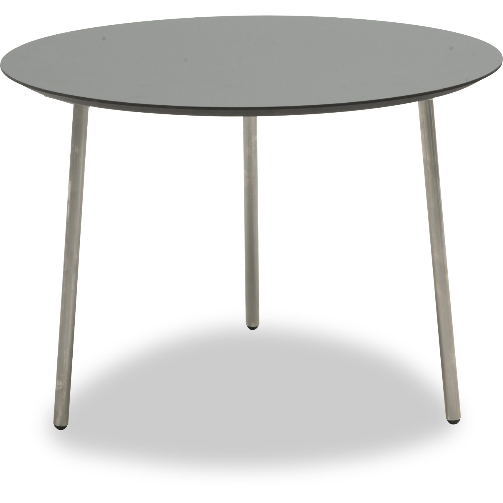 Spark Sofabord 65 x 45 x 55 cm - Laminat Mørk Grå, sort kant MDF og ben i børstet stål.