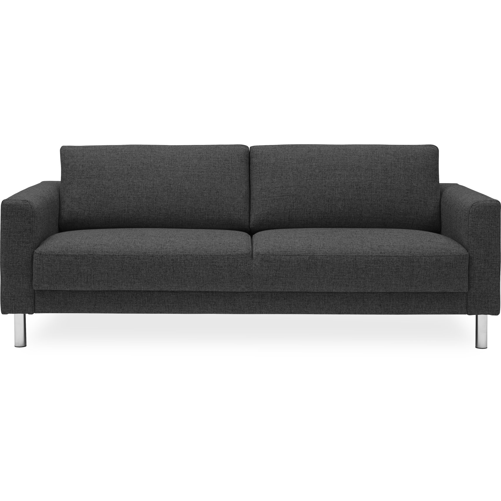 Cleveland 3 pers Sofa - Riviera 51 Antracit stof, ben i krom og sæde i polyetherskum, ryg i polyetherskum