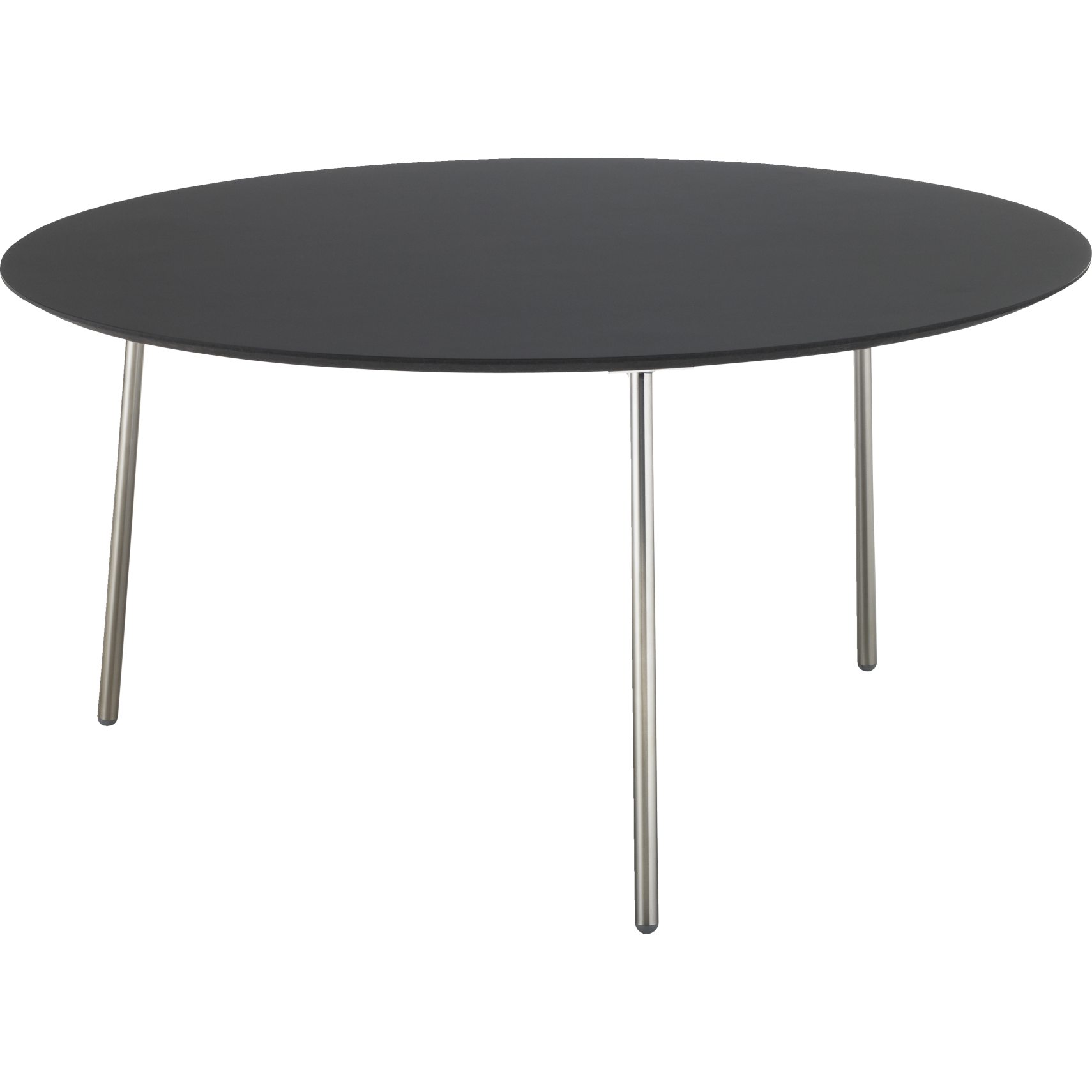 Spark Sofabord 95 x 50 x 75 cm - Laminat Sort, sort kant MDF og ben i børstet stål.