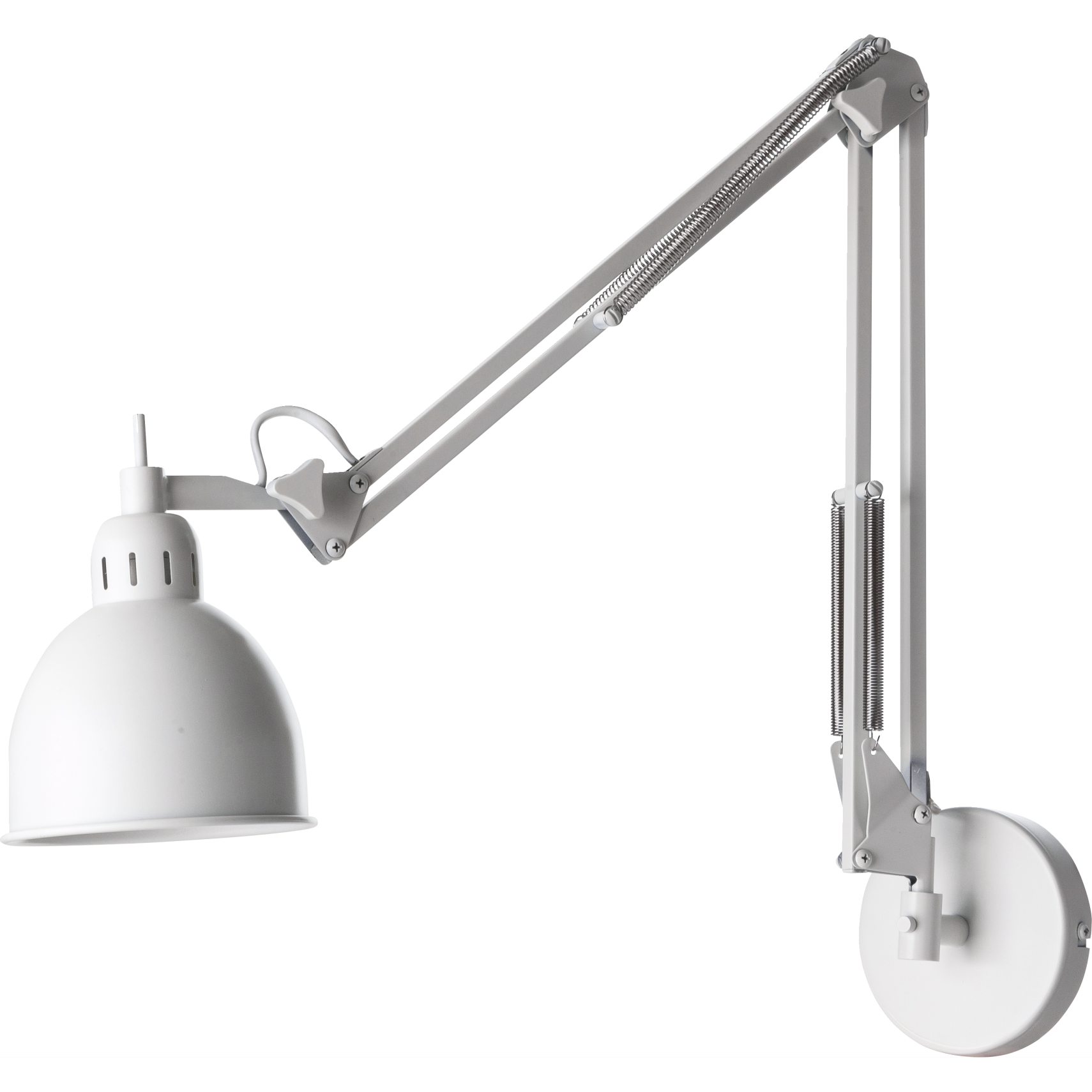 Job Væglampe 13,50 cm - Mat hvid metalskærm og base